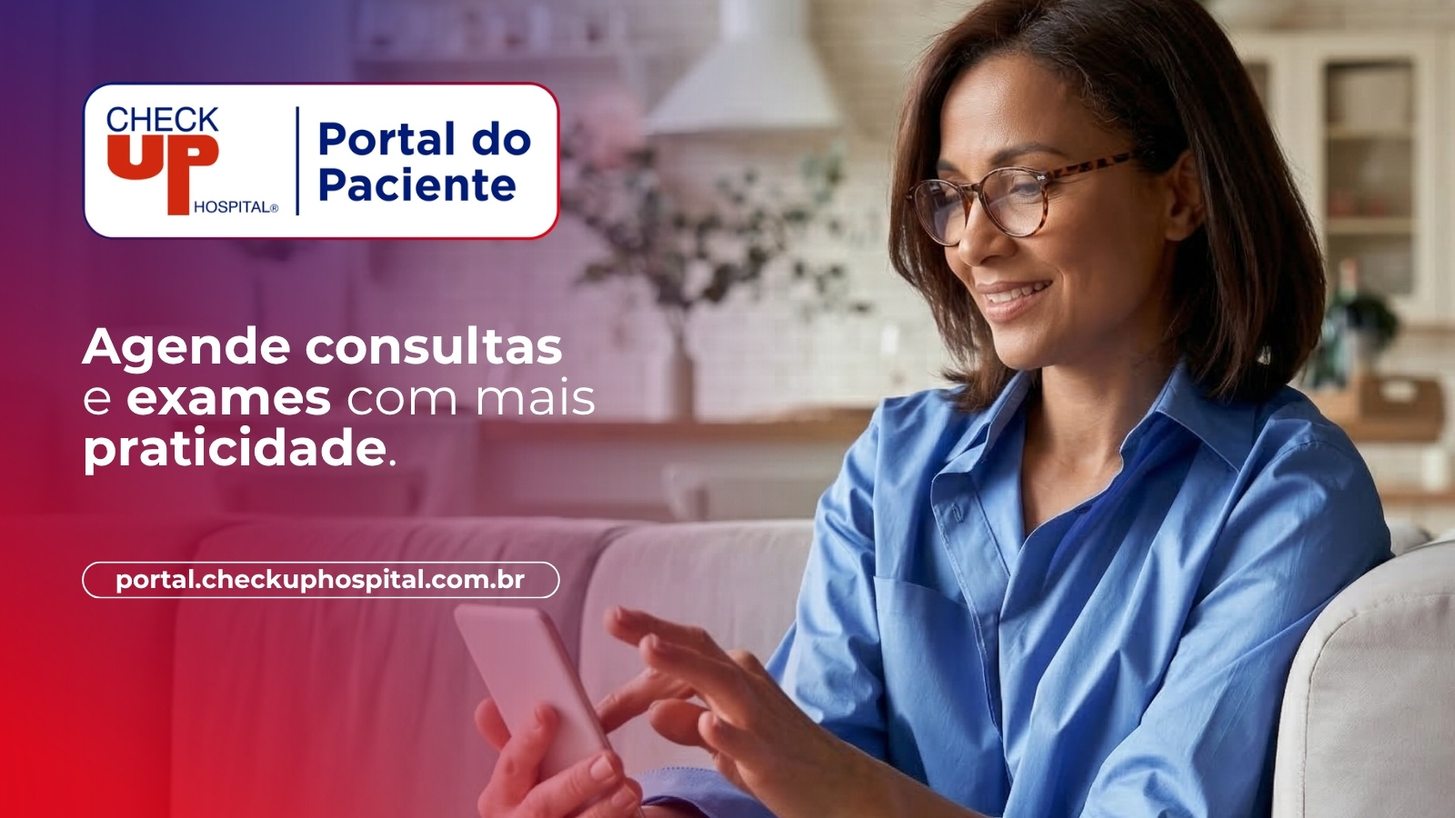 Agendamento online no Portal do Paciente. Check Up Hospital.